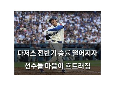 다저스 전반기 승률 떨어지자 선수들 마음이 흐트러짐