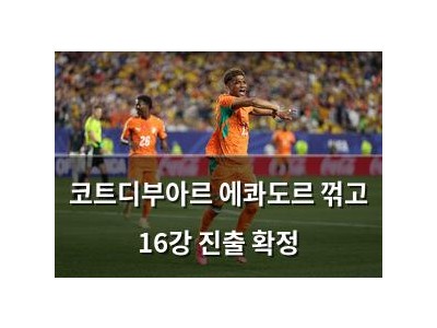 코트디부아르 에콰도르 꺾고 16강 진출 확정