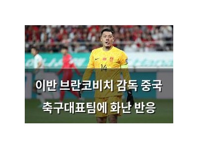 이반 브란코비치 감독 중국 축구대표팀에 화난 반응