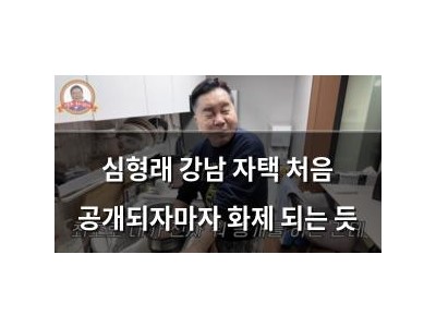 심형래 강남 자택 처음 공개되자마자 화제 되는 듯