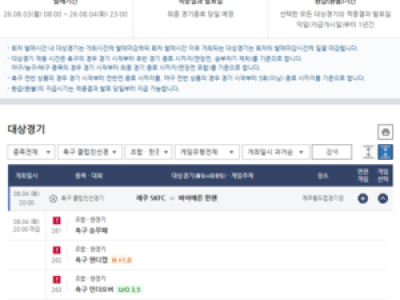 프로토 승부식 91회차에 축구 팬들 관심 집중