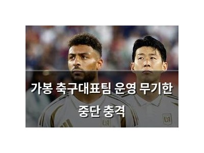 가봉 축구대표팀 운영 무기한 중단 충격