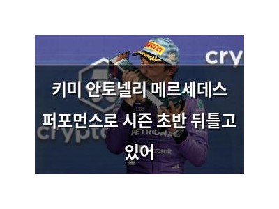 키미 안토넬리 메르세데스 퍼포먼스로 시즌 초반 뒤틀고 있어