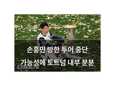 손흥민 방한 투어 중단 가능성에 토트넘 내부 분분