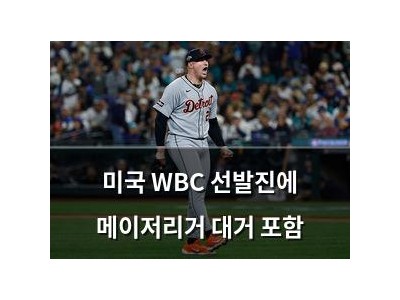 미국 WBC 선발진에 메이저리거 대거 포함